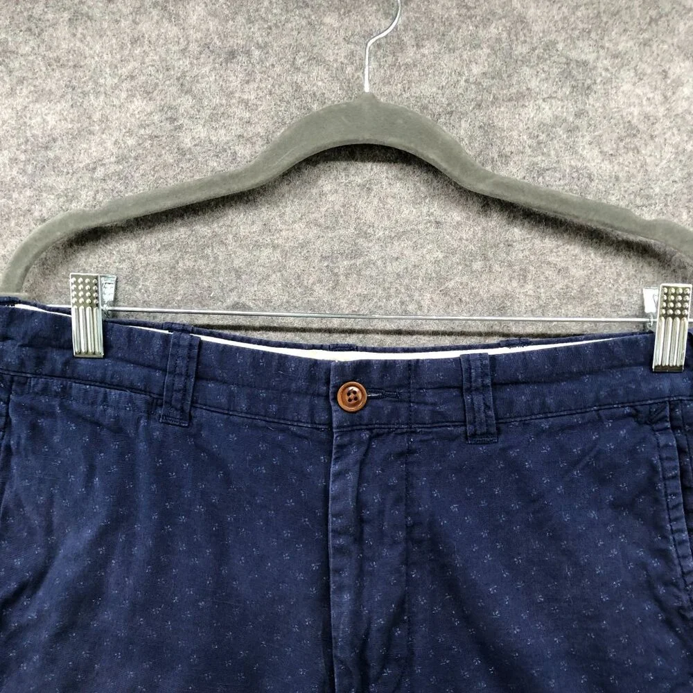 J. Crew Stanton Chino Shorts Mens size 30‎ Blue Printed 9'' Lightweight Cotton